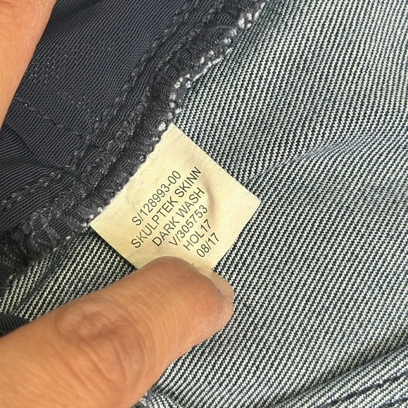 Athleta Sculptek Skinny Jeans Women’s Size 6 Dark Wash Stretch Denim Pants - Picture 9 of 13